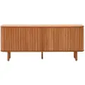 Kave Home - Mailen 2-dørs skænk i askefinér med mørk finish 180 x 75 cm - Brun - Skænke & sideboards - - Homeroom