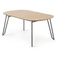 Kave Home - Udtræksbord Novac 140 (220) x 90 cm - Flerfarvet - Spiseborde - - Homeroom