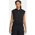 Nike Ærmeløs Nike Sportswear Chill Terry-hættetrøje i french terry til kvinder - sort