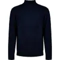 Hackett Londontil mænd. HM7000078 Uldpullover Hzip navy (L), Casual, Bomuld, Blå