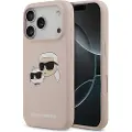 Karl Lagerfeld iPhone 17 Pro Karl Lagerfeld Double Heads MagSafe cover i flydende silikone - Pink