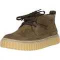 Clarks Clarkstil mænd. 26183474 Torhill Lace grønne ankelstøvler i læder (45), Fast, Blonder, Casual