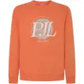 Pepe Jeans Pepe Jeanstil mænd. PM582697 Sweatshirt Seth orange (XS), Casual, Økologisk bomuld, Bæredygtig