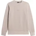Superdry Superdrytil mænd. M2014007A Sweatshirt med rund hals og beige mikrologo print (L), Casual, Bomuld