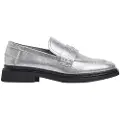 Pepe Jeans Pepe Jeanstil kvinder. PLS10424 Sølv Penny Gloss Loafers (40), Sølvfarvet, 1-3 cm, Ingen, Casual