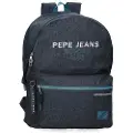 Pepe Jeans Pepe Jeansunisex til børn. 69124D1 Edmon computerrygsæk med to rum, der kan tilpasses en marine trolley (OSFA), Casual, Polyester, Blå, børn