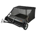 Vevor Trækbar græsfejer, 127 cm trækbar græsfejer, 26 cu. ft stor kapacitet blad- og græsopsamler, kraftig havefejer med justerbar fejehøjde til have, græsplæne, gård