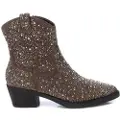 Xti Xtitil kvinder. 14311602-TAUPE Ankelstøvler i læder 143116 taupe (40), 3-5 cm, Ruskind, Lynlås, Casual, Gråt