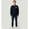 Deus Ex Machina Deus Ex Machinatil mænd. DMF258257 Flecks navy sweatshirt (XL), Casual, Bomuld, Blå