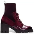Hispanitas Hispanitastil kvinder. HI254281 Zurich Rock bordeaux ankelstøvler i læder (41), 5-8 cm, Lynlås, Casual, Burgund