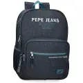 Pepe Jeans Pepe Jeansunisex til børn. 6912221 Edmon to-rums rygsæk 40 cm navy (OSFA), Casual, Polyester, Blå, børnetøj