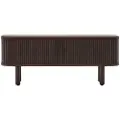 Kave Home - Mailen tv-bord med 2 døre i askefinér med mørk finish 120 x 50 cm - Sort - Tv-bænke & mediebænke - - Homeroom