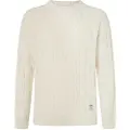 Pepe Jeans Pepe Jeanstil mænd. PM702455 Camdem-trøje hvid (XL), Casual, Bomuld, Bæredygtig