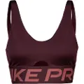 Nike Pro Indy Plunge-sports-bh med medium støtte og indlæg til kvinder - rød