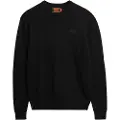 Superdry Superdrytil mænd. M6110641A Essential slim fit jumper sort (XL), Casual, Bomuld