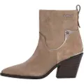 Pepe Jeans Pepe Jeanstil kvinder. PLS500014 Gina Smart beige ankelstøvler i læder (37), 3-5 cm, Lynlås, Casual