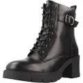 Carmela Carmelatil kvinder. 16190101-NEGRO Ankelstøvler i læder 161901 sort (38), 5-8 cm, Lynlås, Casual