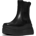FitFlop F-mode Stack Leather Chelsea Booties