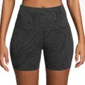 Nike Zenvy-cykelshorts (13 cm) med høj talje og print til kvinder - rød