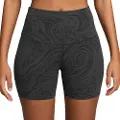 Nike Zenvy-cykelshorts (13 cm) med høj talje og print til kvinder - sort