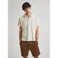 Pepe Jeans Pepe Jeanstil mænd. PM542147 Halove off-white polo shirt (L), Hvid, Casual, Bomuld, Korte ærmer