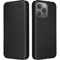 Mtp Products iPhone 15 Pro Max Flip Cover - Karbonfiber - Sort