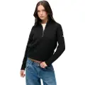 Superdry Slouchy Knitted Halv Lynlås Sweater