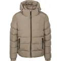 Superdry Superdrytil mænd. M5011905A Vatteret sportsjakke med hætte i taupe (M), Casual, Polyester, Gråt