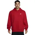 Nike Club-pulloverhættetrøje i fleece til mænd - rød