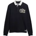 Superdry Superdrytil mænd. M2014011A Vintage Athletic navy polo shirt (XXL), Casual, Bomuld, Lange ærmer, Blå