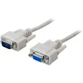 Deltaco Ext Db9male - Db9female 10m. Beige
