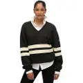 Superdry Oversized Striped V Neck Trøje