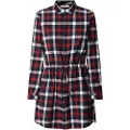 Pepe Jeans Pepe Jeanstil kvinder. PL9537750 Marina rød kjole (L), Casual, Bomuld, Lange ærmer