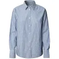 Pepe Jeans Pepe Jeanstil kvinder. PL3051282 Lovie blå skjorte (XS), Casual, Bomuld, Lange ærmer