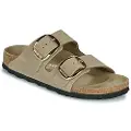 Birkenstock Birkenstocktil kvinder. 1030395 Arizona Big Buckle Beige Sandaler i læder (36), Fast, Ingen, Casual