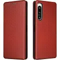 Mtp Products Sony Xperia 5 IV Flip Cover - Karbonfiber - Brun