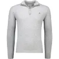 Gant Ganttil mænd. 87213 Meget fin fåreuldspullover med grå halv lynlås (XL), Casual, Bomuld