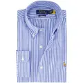 Ralph Lauren Polo Ralph Laurentil mænd. 710886462004 Custom Fit oxfordskjorte med stretch blå (L), Casual, Bomuld, Lange ærmer