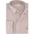 Gant Ganttil mænd. 3000230 Regular Fit Oxford-skjorte i røde fine striber (L), Casual, Bomuld, Klassisk, Lange ærmer