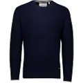 Gant Ganttil mænd. 8050230 Ribbet trøje navy (XL), Casual, Bomuld, Blå