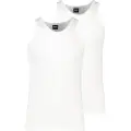 Hugo Boss BOSStil mænd. 50475291 Sæt med 2 hvide ærmeløse t-shirts (S), Afslappet, Bomuld, Uden ærmer/stropper