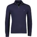 Ralph Lauren Polo Ralph Laurentil mænd. 710876756001 Fleecepullover med kort navy-lynlås (L), Casual, Bomuld, Blå