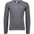 Gant Ganttil mænd. 87212 Grå trøje med V-hals (XXL), Casual, Bomuld