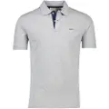 Gant Ganttil mænd. 2062026 Kontrastfarvet grå piqué-poloshirt (XL), Casual, Bomuld, Korte ærmer
