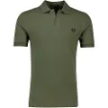 Fred perry Fred Perrytil mænd. M6000 Ensfarvet grøn poloshirt (XL), Casual, Bomuld, Korte ærmer