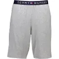 Tommy Hilfiger Tommy Hilfigertil mænd. UM0UM03080 Grå strikkede shorts med logo (L), Afslappet, Bomuld, Bæredygtig