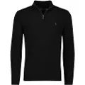 Ralph Lauren Polo Ralph Laurentil mænd. 710876756002 Uldtrøje med kort sort lynlås (M), Casual, Bomuld