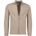 Gant Ganttil mænd. 87214 Meget fin cardigan i fåreuld med brun lynlåslukning (M), Casual, Bomuld