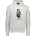 Ralph Lauren Polo Ralph Laurentil mænd. 710980306001 Polo Bear fleece-sweatshirt off-white (M), Hvid, Casual, Bomuld