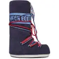 Moon Boot Moon Bootunisex. 80D1403050 Icon Laces læderstøvler navy (35/38), Fast, Blonder, Casual, Blå
